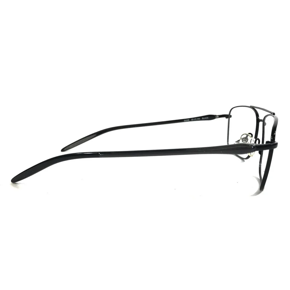 Denali Eyeglasses Frames DUNE BLACK Rectangular Pilot Wire Rim 57-17-140